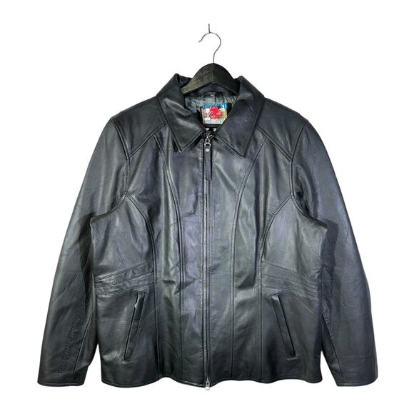 Vintage Harley-Davidson 100% Leather Motorcycle Jacket Large - Picture 1 of 7